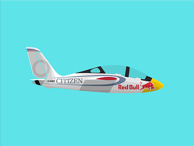Glider aircraft airplane branding design flat illustration minimal planes redbull vector