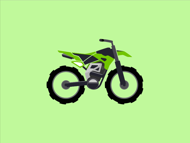 Kawa motorbike motorcyle bike minimal illustration vector flat design
