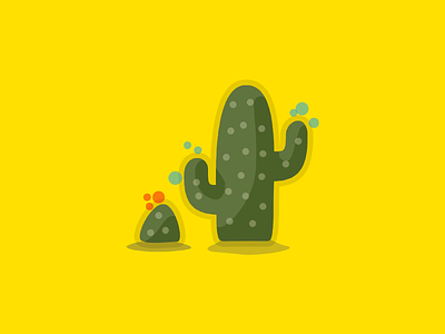 Cacti design flat illustration minimal vector