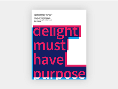 Delight design flat guidelines minimal poster principles vector