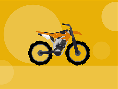 Motocross bike branding design flat illustration minimal motorbike motorcycle vector