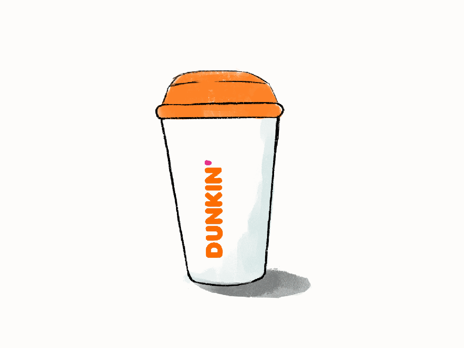 On & On . . . 2d 360 animation branding coffee cup design donuts dunkins dunkins india fun graphic design hand drawn illustration jubilant loader logo motion graphics procreate ui