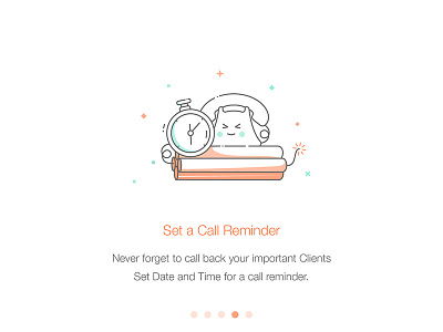 Call Reminder adobe illustrator call reminder illustration mobile app on boarding