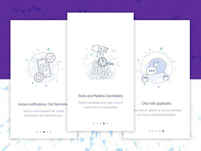 On-boarding Page - Set 2 for Naukri Recruiter App ai app icon naukri recruiter on boarding pictograph