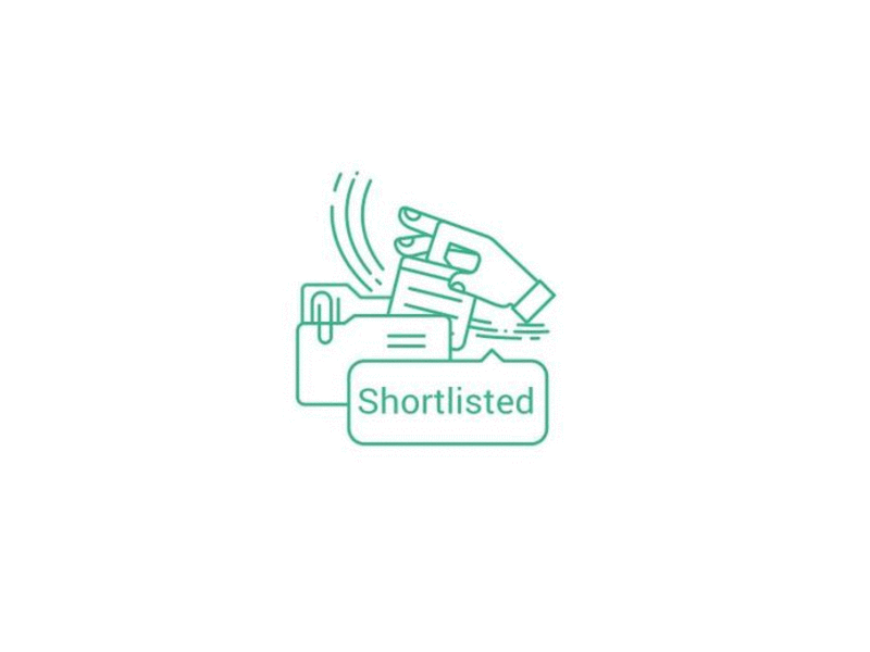 Shortlist CV animated gif animation attach folder handpic icon iconography line icon office pictograph recruitment shortlist