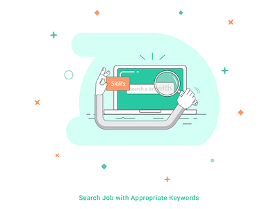 Search Job with Appropriate Keywords desktop illustration job naukri gulf onboarding search skills