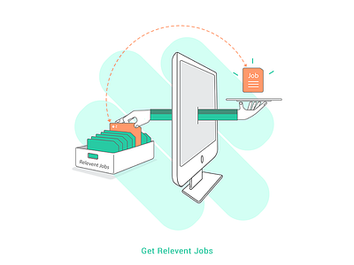 Get Relevant Job Recomendations adobe illustrator desktop icon illustration job naukri gulf onboarding pictogram recomendations skills