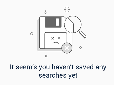 No Saved Searches empty page illustration mobile app naukri naukri recruiter save saved searches search