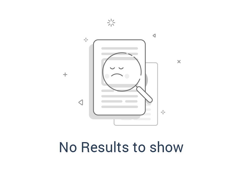 Search results. No Results illustration. Search no Results.