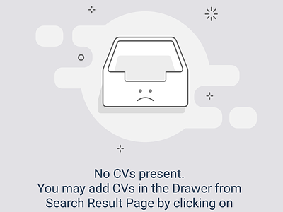 Empty Drawer Page add cv drawers empty drawer filler illustration illustration informative illustration mobile app naukri naukri recruiter no cvs