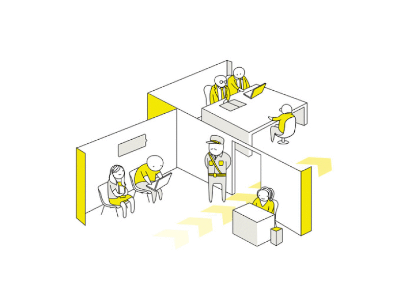 Yellow Interviews aftereffects animation design icon illustration illustrator lineanimation motion graphics onboarding