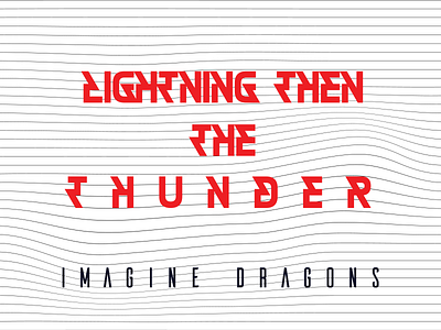 Lightning then the thunder adobe ilustrator graphic design minimalism poster