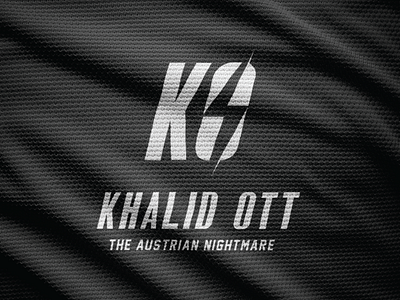 KHALID OTT logo ( MMA FIGHTER ) branding graphic design initials logo minimal logo mma sports logo ufc