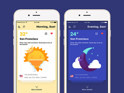 Weather App app design art clean interaction design layout typography uiux weather