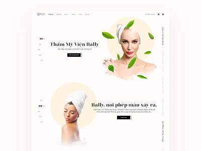 Beauty Salon Website abstract beauty black and white color interaction design layout spa typography uiux web design