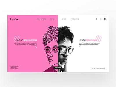 Personal Portfolio Site abstract art black and white brand identity branding interaction design layout logo mobile design typography uiux web design