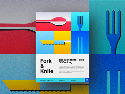 Fork & Knife abstract art black and white interaction design landing landing page layout mobile design page typography uiux web design