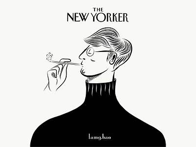 The New Yorker Dandy Dude art character character design color composition emoji illustration magazine mascot the new yorker uiux web design