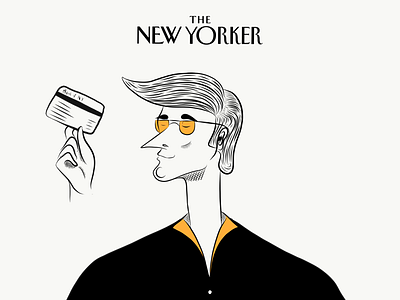 The New Yorker Dandy Dude art character character design color composition emoji illustration mascot ui design uiux web design