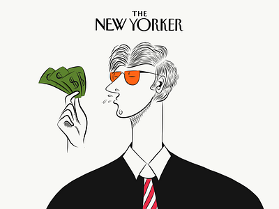 The New Yorker Dandy Dude art character character design color composition emoji illustration mascot ui design uiux web design