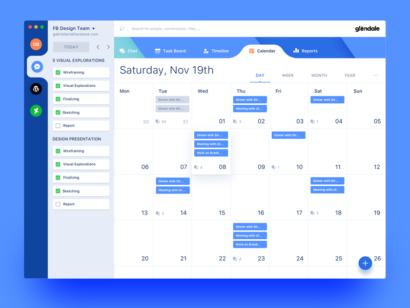 Glendale Calendar by Lam Bao on Dribbble