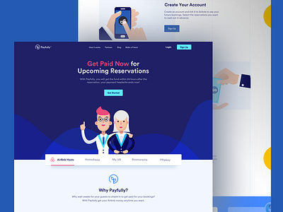 Payfully - Landing Page color illustration interaction design landing page layout mobile design responsive typography ui uiux ux web design