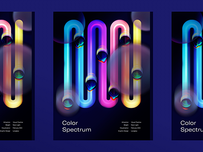 Color Spectrum abstract art color draw graphic design illustration layout poster typography ui visual web design