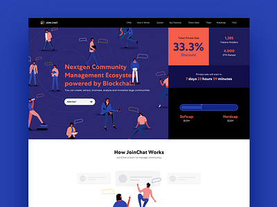 Crypto Landing Page character character design crypto crypto currency flat illustration interaction design landing page mobile app typography ui web