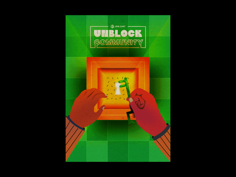 Unblock Community - Key Visual art branding event graphic design identity illustration key visual logo poster typography