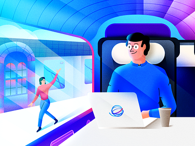 Ticket Booking Confirmation - Illustration art character character design color graphic design illustration interaction design landing page ui uiux web design