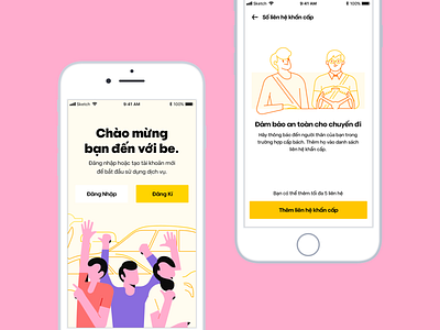 be Ride Hailing | App Concept character character design color illustration interaction design layout mobile design typography uiux web design