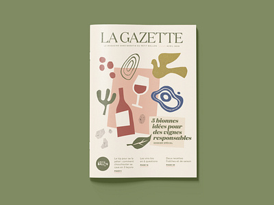 La Gazette April bold graphic design handmade illustration magazine cover minimalist organic simple
