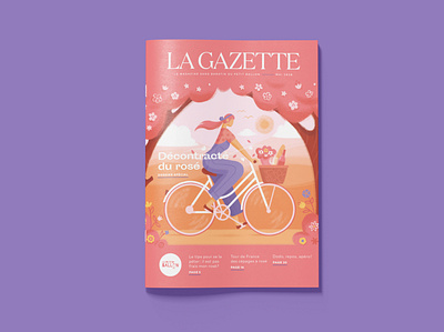 La Gazette May character design editorial hand drawn illustration painting people spring texture