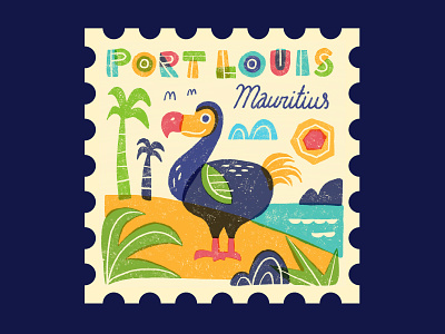 TownSquares: Port Louis graphic hand drawn illustration postage stamp spot illustration texture travel
