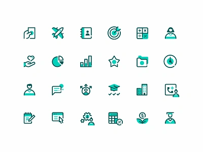 UKG Icons branding design geometric icon iconography line pictogram ui vector