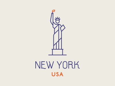 Statue of Liberty - New York america editorial icon iconography illustration landmark liberty line new york statue vector