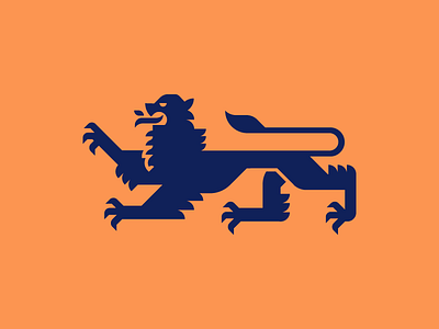 Roar! crest emblem fire geometric icon illustration lion makersco makerscompany vector