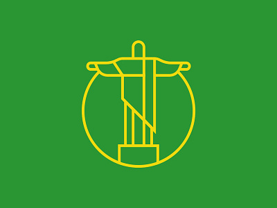 Olympics 2016 brazil christ circle icon illustration line rio statue vector