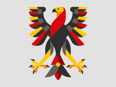 German Eagle bird crest eagle editorial geometric german icon illustration magazine vector wings