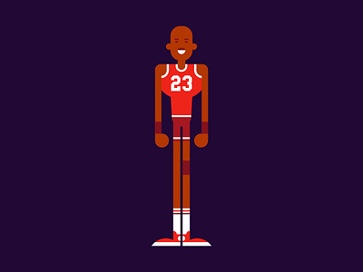 MJ basketball character flat illustration jordan michael vector