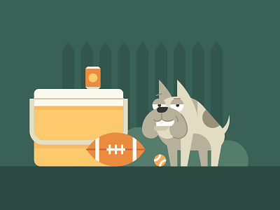 Life Without Windows animation ball beer dog football illustration illustrator puppy vector yard