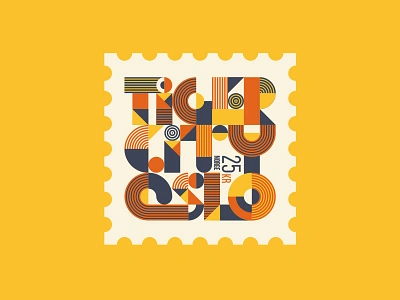 Oslo illustration lettering norway oslo spot illustration stamp tiger travel typography vector