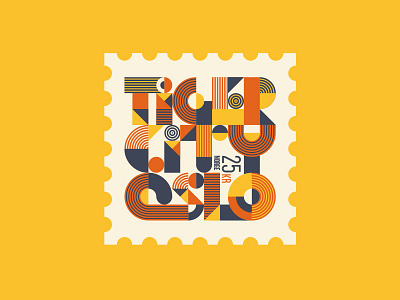 Oslo illustration lettering norway oslo spot illustration stamp tiger travel typography vector