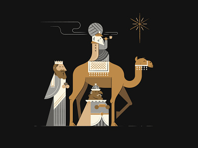 The Wise Men bible camel character christmas illustration jesus star vector wise men