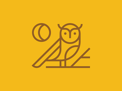 Autumn Owl autumn bird icon iconography line pictogram season vector