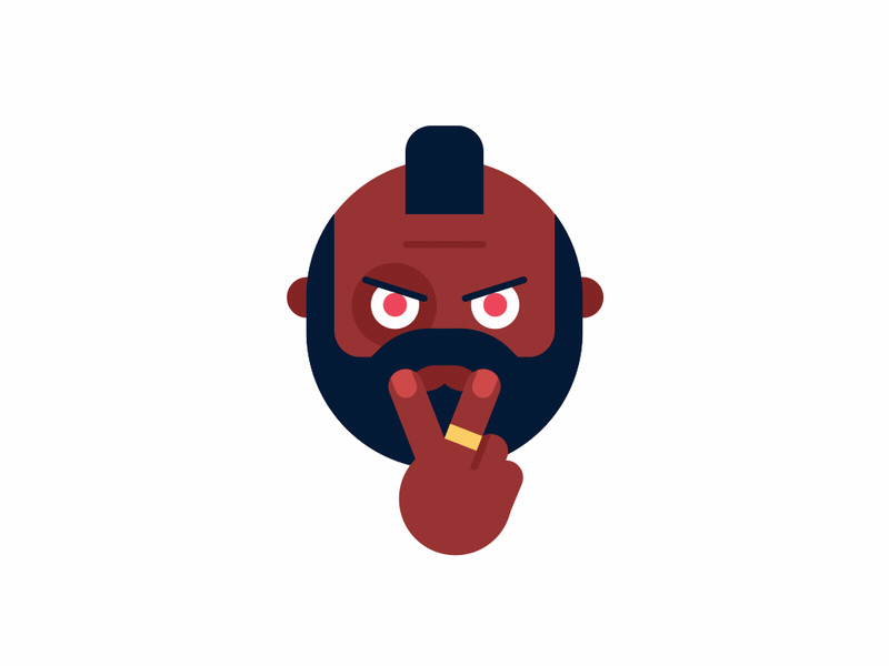 I'm Watching You... Fool! animated animation character emoji gif imessage motion graphics mr t sticker vector