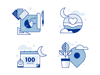 Amerisleep Icons app bed dynamo iconography icons illustration line pictogram sleep ui ux vector