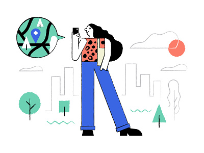 Sassy Girl app bold character graphic design illustration minimalist tech woman