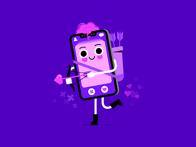 FF007: Is this the new cupid? character character design cupid cute datingapp illustration tinder valentines day vector