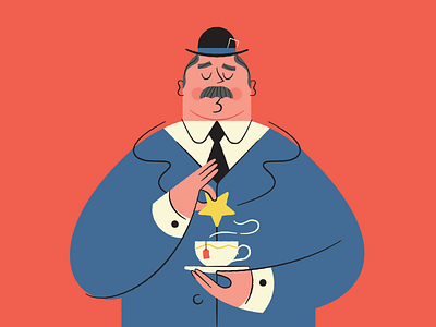To dunk, or not to dunk...? character editorial illustration line magazine spot illustration vector